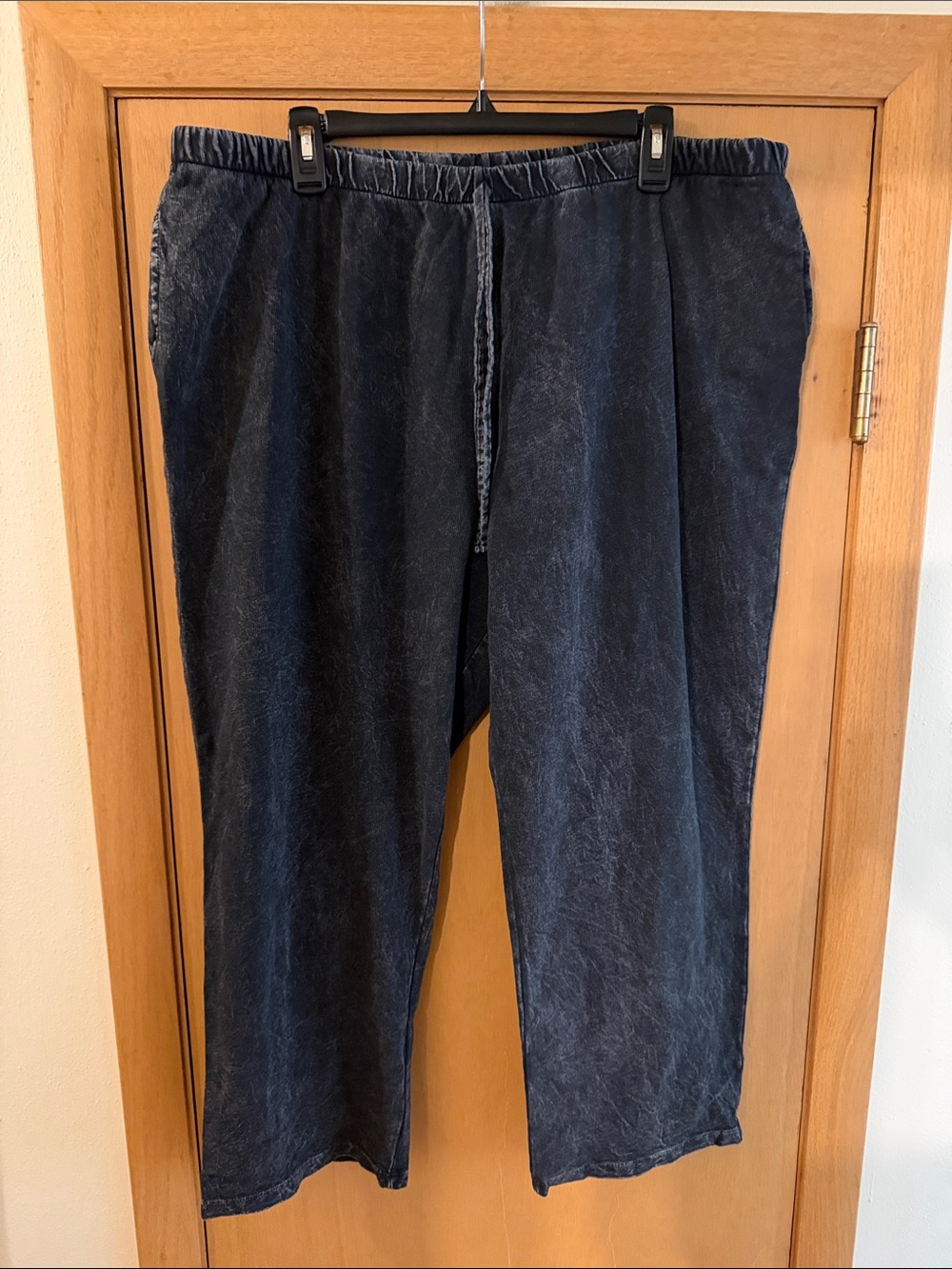 Jess & Jane Women’s Mineral Washed Tapered Jogger Pants Elastic Waist Size 2X